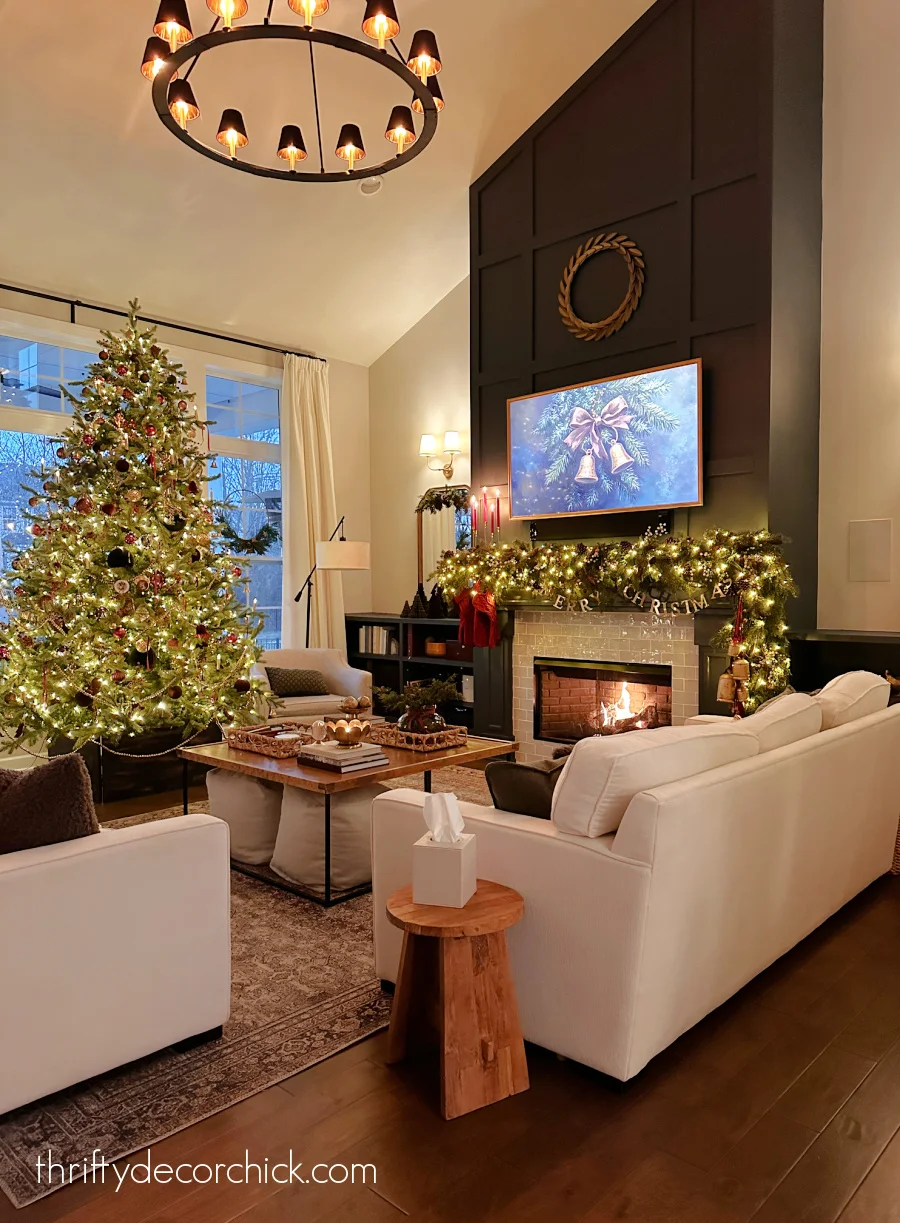 great room furniture layout Christmas
